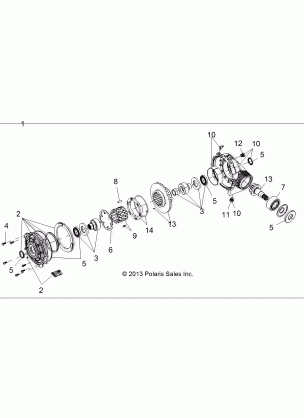 DRIVE TRAIN FRONT GEARCASE - Z16VDE99FM / NM (49RGRTRANS14RZR1000)