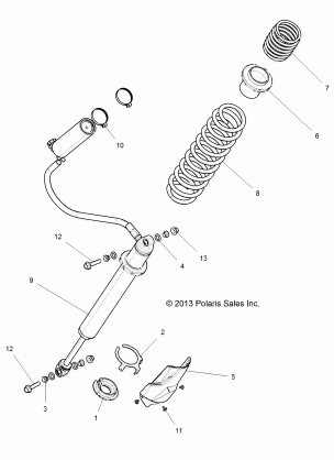 SUSPENSION REAR SHOCK MOUNTING - Z16VDE99FM / NM (49RGRSHOCKMTGRR14RZR1000)