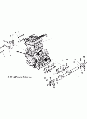 ENGINE MOUNTING - Z16VFE99AF / AS / AM / M99AM (49RGRENGINEMTG14RZR1000)