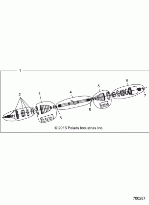 DRIVE TRAIN FRONT HALF SHAFT (IF BUILT 10 / 20 / 15 AND AFTER) - Z16VFE99AF / AS / AM / M99AM (700287)