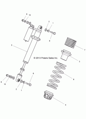 SUSPENSION FRONT SHOCK MOUNTING - Z16VFE99AF / AS / AM (49RGRSHOCKMTG14RZR1000)