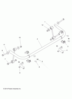 SUSPENSION STABILIZER BAR REAR - Z16VFE99AF / AS / AM / M99AM (49RGRSTABILIZERRR1510004)