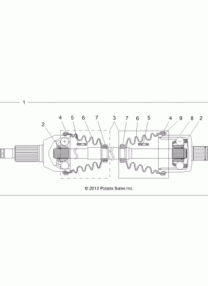 DRIVE TRAIN REAR HALF SHAFT - Z16VFE99AF / AS / AM / M99AM (49RGRSHAFTDRIVERR14RZR1000)