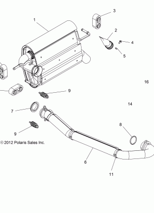 ENGINE EXHAUST SYSTEM - Z16VHA57A2 / EAK / AS (700861)