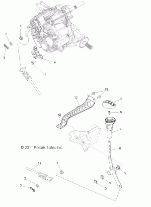 DRIVE TRAIN GEAR SELECTOR - Z16VHA57A2 / EAK / AS (49ATVGEARSELECT12RZR570)