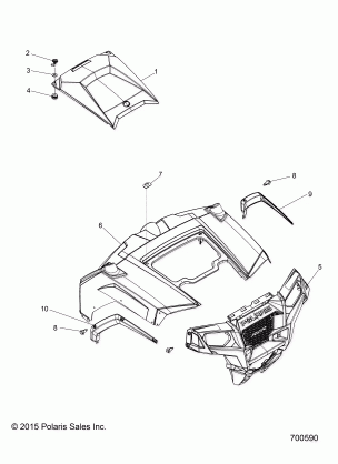 BODY HOOD and FRONT BODY WORK - Z16VHA57FJ (700590)