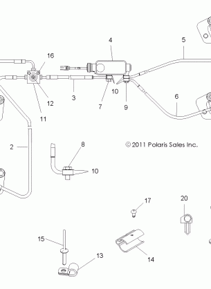 BRAKES BRAKE LINES and MASTER CYLINDER - Z16VHA57FJ (49RGRBRAKELINES12RZR570)