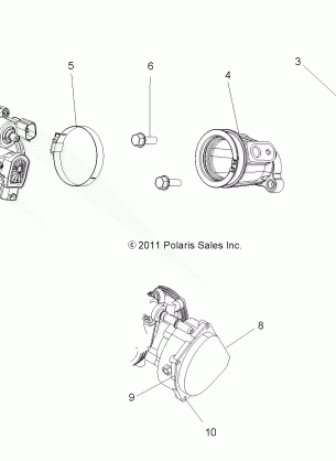 ENGINE THROTTLE BODY and FUEL RAIL - Z16VHA57FJ (49RGRTHROTTLEBODY12RZR570)