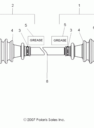 DRIVE TRAIN FRONT HALF SHAFT - Z16VHA57FJ (49ATVSHAFTDRIVE08VISTA)