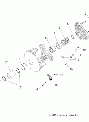 DRIVE TRAIN PRIMARY CLUTCH - Z16VHA57FJ (49RGRCLUTCHDRV12RZR570)