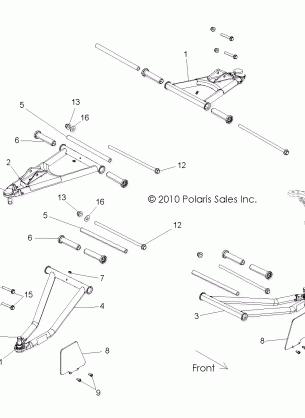 SUSPENSION FRONT CONTROL ARMS - Z16VHA57FJ (49RGRSUSPFRT11RZR)