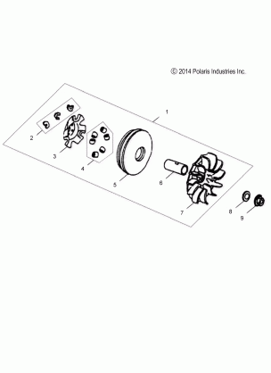 DRIVE TRAIN CLUTCH PRIMARY - Z16YAV17AB / AF / CAB / CAF (49RGRCLUTCHDRV09RZR170)