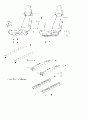 BODY SEAT MOUNTING and BELTS - Z16YAV17AB / AF / CAB / CAF (49RGRSEATMTG10RZR170)