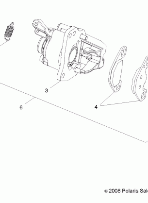 BRAKES CALIPER REAR - Z16YAV17AB / AF / CAB / CAF (49RGRCALIPERRR09RZR170)