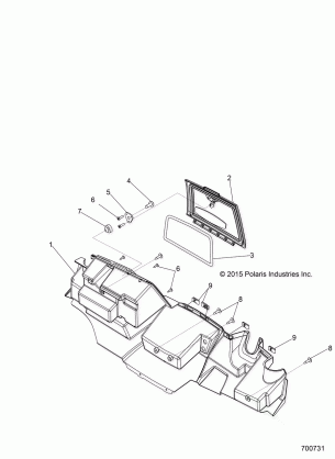 BODY GLOVE BOX STORAGE - R16RDA57A1 / B1 (700731)