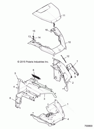 BODY HOOD - R16RGE99A7 / AE / AV (700800)