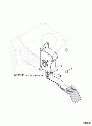 ENGINE THROTTLE PEDAL - R16RGE99A7 / AE / AV (700829)