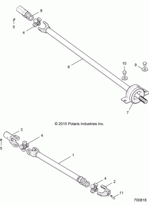 DRIVE TRAIN FRONT PROP SHAFT - R16RGE99A7 / AE / AV (700818)