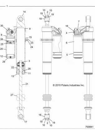 SUSPENSION REAR SHOCK INTERNALS - R16RGE99AE (700841)