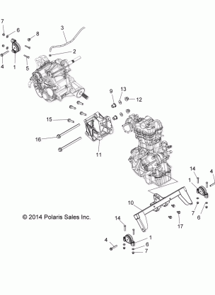 ENGINE ENGINE AND TRANSMISSION MOUNTING - R16RMA32A1 / A2 (49RGRENGINEMTG15325)