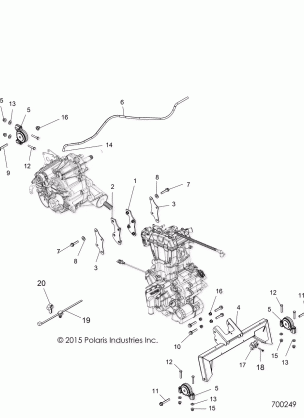 ENGINE ENGINE and TRANSMISSION MOUNTING - R16RMA57A1 / A4 / A9 / L1 / E57AS / EA9 / HAR (700249)