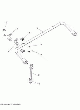 SUSPENSION STABILIZER BAR - R16RMA57A1 / A4 / A9 / L1 / E57AS / EA9 / HAR (49RGRSTABILIZERFRT15570)