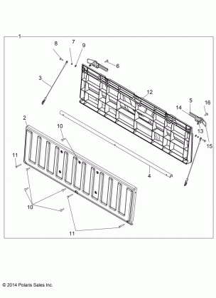 BODY TAILGATE ASM. - R16RMA57F1 / N1 / EFH / SF1 / 2N1 (49RGRTAILGATE15570)