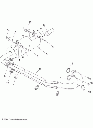 ENGINE EXHAUST SYSTEM - R16RMA57F1 / N1 / EFH / SF1 / 2N1 (49RGREXHAUST15570)