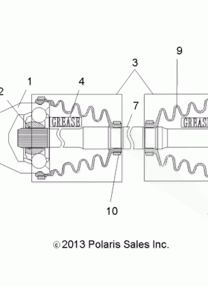 DRIVE TRAIN REAR DRIVE SHAFT - R16RMA57F1 / N1 / EFH / SF1 / 2N1 (49RGRSHAFTDRVRR14570)