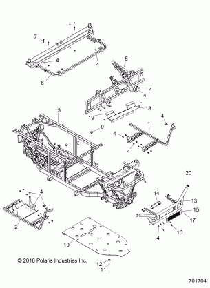 CHASSIS FRAME and FRONT BUMPER - R16RMA57F1 / N1 / EFH / SF1 / 2N1 (701704)