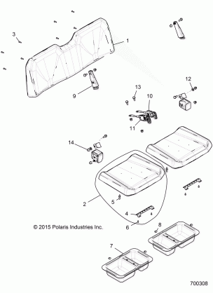 BODY SEAT AND SEAT BELTS - R16RMAE4G8 / G9 / N8 (700308)