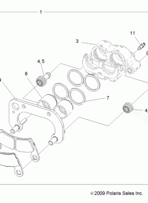 BRAKES FRONT CALIPER - R16RMAE4G8 / G9 / N8 (49LEVCALIPER10SDW)