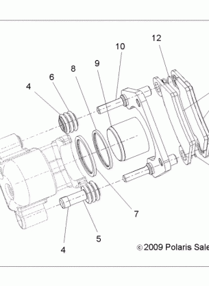 BRAKES REAR CALIPER - R16RMAE4G8 / G9 / N8 (49RGRCALIPERRR10EV)