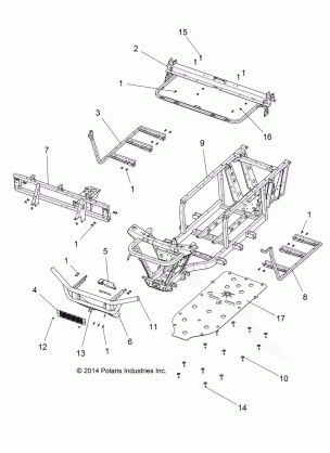 CHASSIS FRAME and FRONT BUMPER - R16RMAE4G8 / G9 / N8 (49RGRFRAME15EV2)