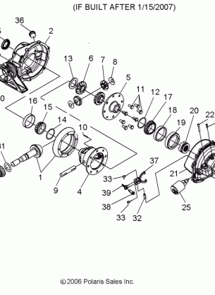 GEARCASE REAR (BUILT AFTER 1 / 15 / 07) - R07RH50AF / AR / AT (49RGRGEARCASERR077004X4)