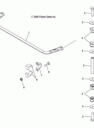 STABILIZER BAR REAR - R07RH68AD / AG / AH / AK / AL / AO / AP / AW (4999203249920324C10)