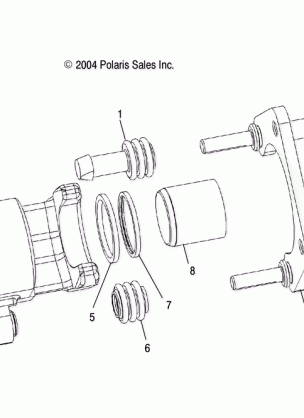 BRAKE CALIPER REAR - R06RD50AB / AC (4998269826C04)