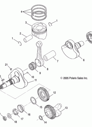 CRANKSHAFT and PISTON - R06RD50AB / AC (4999203249920324D11)