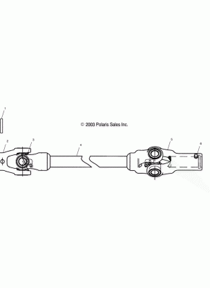 FRONT PROP SHAFT (4X4)(6X6) - A04RD50AA / AB / AC / A04RF50AA (4987918791B06)