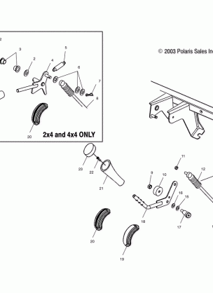 GEAR SELECTOR / DIFFERENTIAL LOCK - A04RB42AA / A04RD50AA / AB / AC / A04RF50AA (4987918791D06)