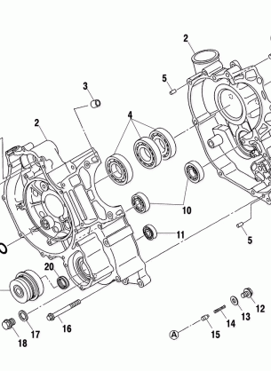 CRANKCASE - A99RF50AA (4946494649D009)