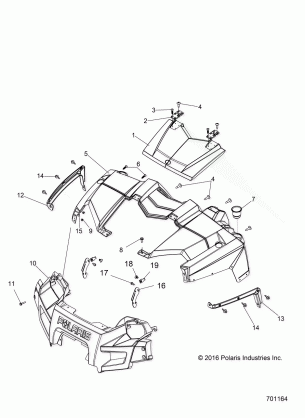 BODY HOOD and FRONT FASCIA - R17RCA57A1 / A4 (701164)