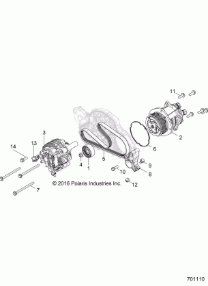 ENGINE ALTERNATOR AND COMPRESSOR - R17RVU99AV (701110)