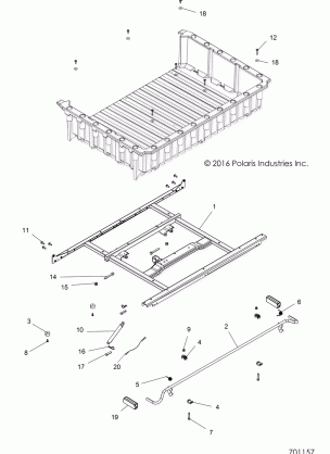 BODY BOX MOUNTING and LATCH - R17RVA99A1 / E99E9 / E99AS / E99AY / VM99AM / VU99AV (701157)