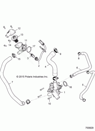 ENGINE WATERPUMP AND BYPASS - R17RHE99AU (700830)