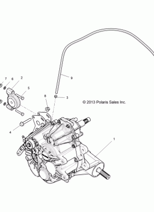 DRIVE TRAIN MAIN GEARCASE MOUNTING - R17RHE99AU (49RGRTRANSMTG14RZR1000)