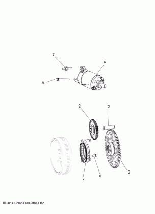 ENGINE STARTER DRIVE - R17RMA50A4 / 250A1 (49RGRSTARTINGMTR15570)