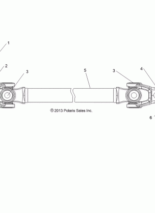 DRIVE TRAIN FRONT PROP SHAFT - R17RMA50A4 / 250A1 (49RGRSHAFTPROP14570)