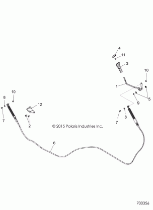 DRIVE TRAIN SHIFT LEVER and CABLE - R17RTAD1A1 / ED1N1 (700356)