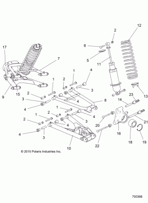 SUSPENSION REAR - R17RTAD1A1 / ED1N1 (700366)